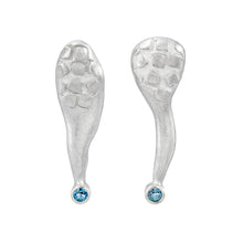 Load image into Gallery viewer, Euphoria Stud Earrings | Silver with Aquamarines