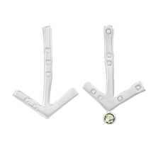 Load image into Gallery viewer, Fix Stud Earrings | Silver and Green Sapphire