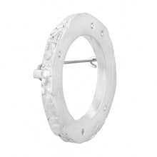 Load image into Gallery viewer, Aether Brooch | Silver with White Sapphires