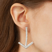 Load image into Gallery viewer, Fix Stud Earrings | Silver and Green Sapphire