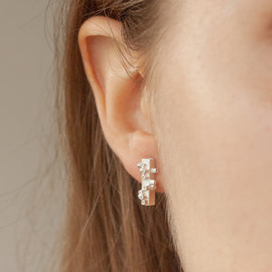 FREE Silver Stud Earring on a model | CØLØNY Collection | Margo Orlovik Contemporary Jewellery