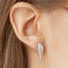 Load image into Gallery viewer, Euphoria Stud Earrings | Silver with Aquamarines