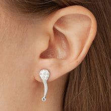 Load image into Gallery viewer, Euphoria Stud Earrings | Silver with Aquamarines