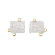 Load image into Gallery viewer, Missense Silver Stud Earrings with Tiny 9K Gold Hoops | Imprint Collection | Margo Orlovik