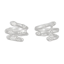 Load image into Gallery viewer, PARAGON HELIX silver mismatched earrings | Margo Orlovik IMPRINT Collection Contemporary Jeweller

