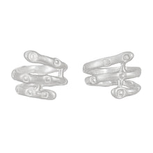 Load image into Gallery viewer, PARAGON HELIX silver mismatched earrings | Margo Orlovik IMPRINT Collection Contemporary Jeweller