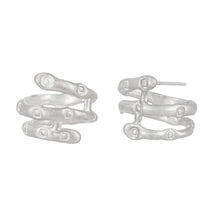 Load image into Gallery viewer, PARAGON HELIX silver mismatched earrings | Margo Orlovik IMPRINT Collection Contemporary Jeweller