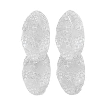 Load image into Gallery viewer, Long silver stud earrings with two textured oval components | Imprint Collection | Margo Orlovik