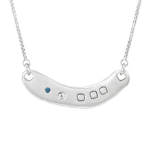 Load image into Gallery viewer, Azure Necklace | Silver with Aquamarine and White Sapphire
