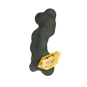Organic Brooch 2 | Quartz Crystal, Copper, Brass, Steel