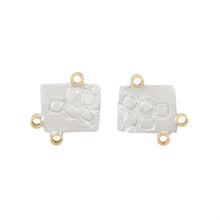 Load image into Gallery viewer, Missense Silver Stud Earrings with Tiny 9K Gold Hoops | Imprint Collection | Margo Orlovik

